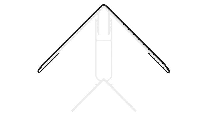 planeo LINEA – Aluminium CoEx external corner profile, black, 3000 x 66 x 66 mm