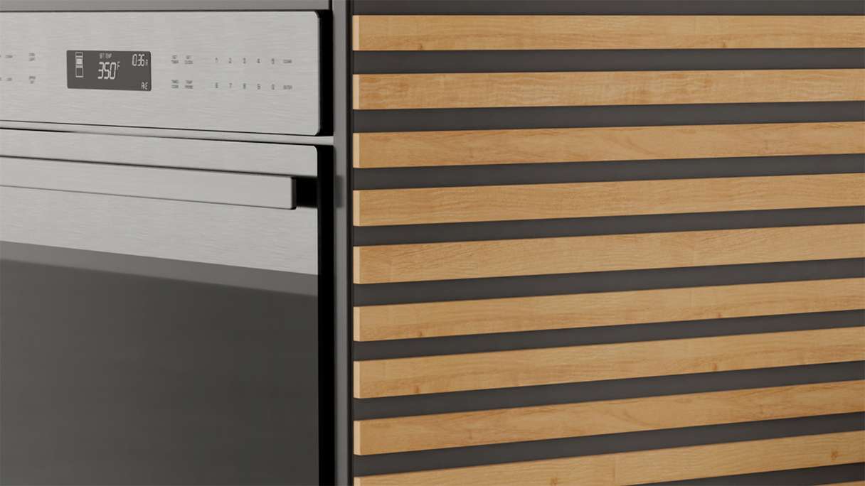Skaben acoustic panels SilentWall Easy-Sticks - light brown oak - 250 x 3.45 cm