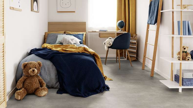 Gerflor Klick Vinyl - Senso Premium Rigid Acoustic Pepper taupe | Impact sound insulation integrated (39480889)