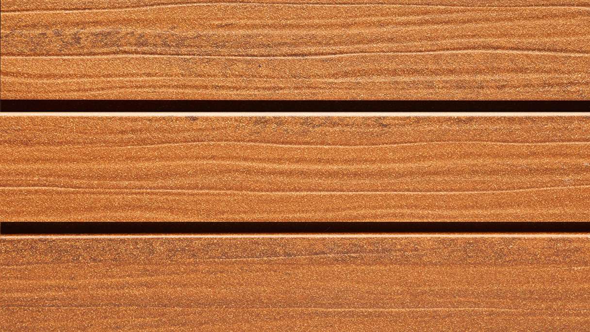 planeo Fassado - WPC rhombus strip facade cladding Prime amber brown