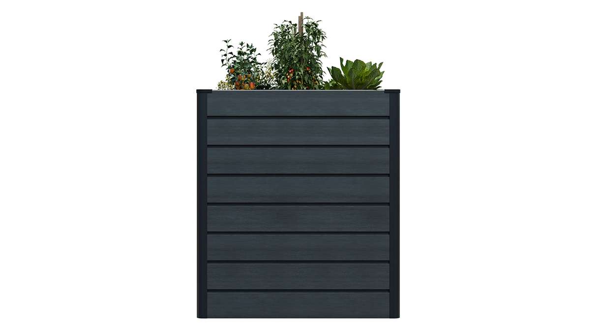 planeo BPC-Rhombus raised bed Cube - Stone grey co-ex. 70 x 70 x 79 cm