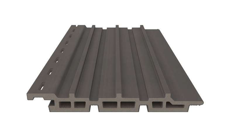 planeo DesignPro – WPC cladding, dark grey, 2900 x 175 mm