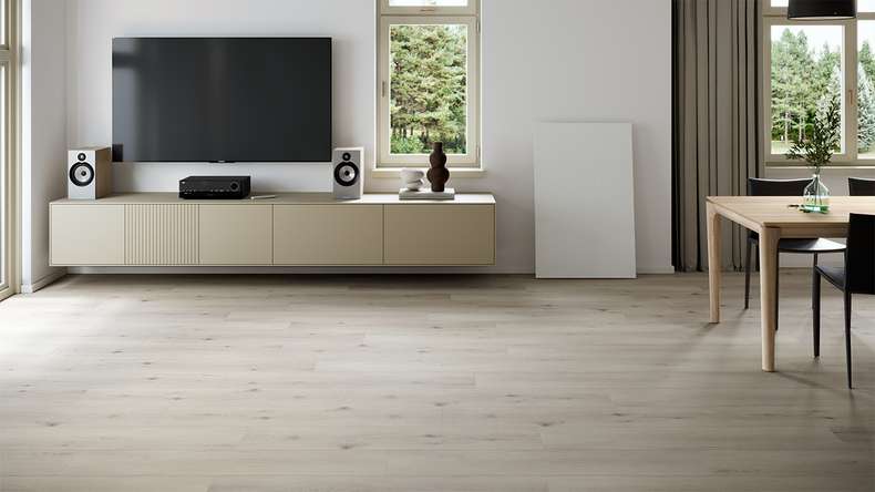 planeo Rigid Click Vinyl - Riverwalk Oak | Impact sound insulation integrated (DF-K-922-055)