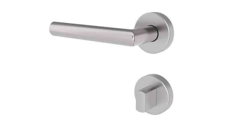 planeo Edelwerk VYRO door handle stainless steel WC round rose