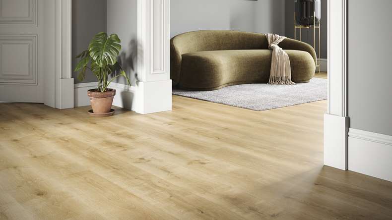 planeo Rigid Click Vinyl - SolutionX 2in1 Oak Classic | Impact sound insulation integrated (ECF-0072)