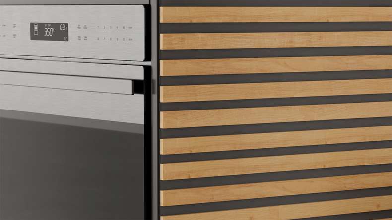 Skaben acoustic panels SilentWall Easy-Sticks - light brown oak - 250 x 3.45 cm