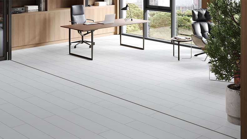 planeo Rigid Click Vinyl - Wood White | Impact sound insulation integrated (100P2935-N)