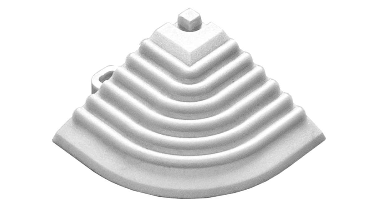 planeo corner piece for 40 x 40 cm click tiles – white
