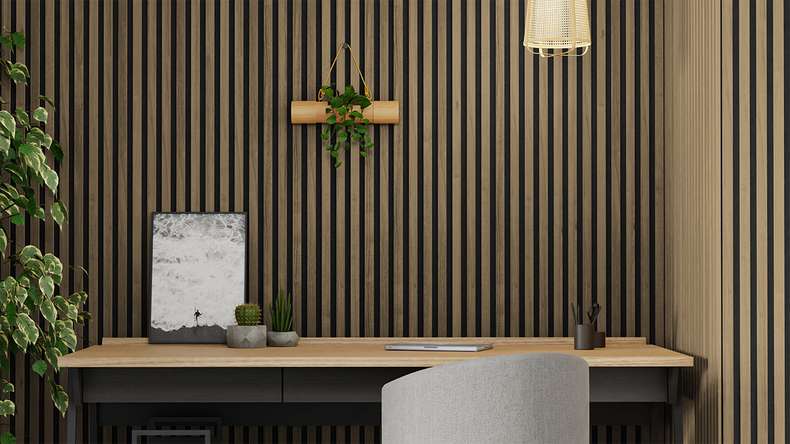 Skaben acoustic panels SilentWall Comfort Light - Rustic oak - 250 x 30 cm