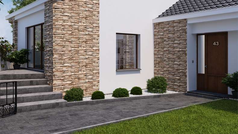 planeo StoneWall Solid stone slips - amber