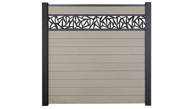 planeo Gardence Strong - BPC plug-in fence Triangle Bi-Colour Sand 180 x 180 cm