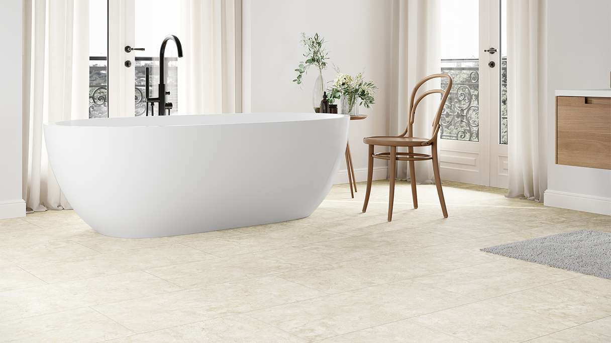 planeo Rigid click vinyl - Stone Sandstone | Impact sound insulation integrated (100P3021)