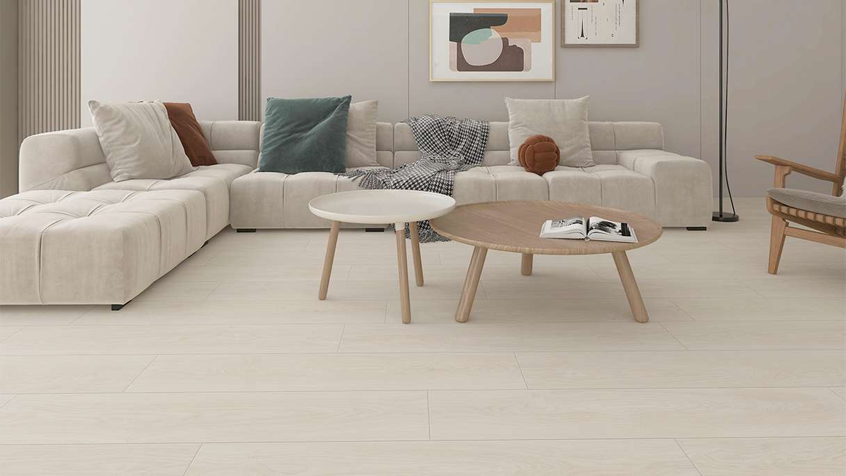planeo Rigid Click Vinyl – Cream Oak | Integrated impact sound insulation (KR-SOP-2)