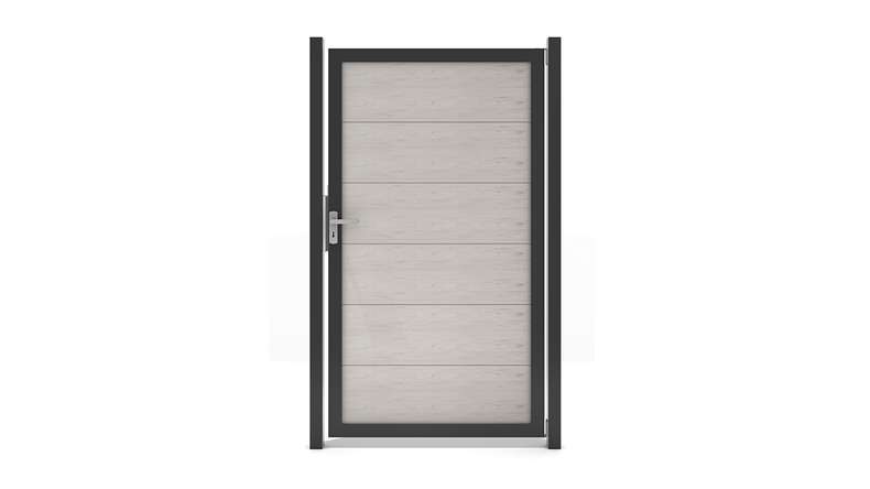 planeo Viento - universal door Bi-Color Sand with aluminium frame in anthracite | DB703