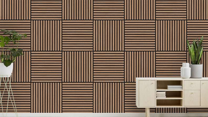 planeo acoustic panel - MixWall Timber Touch Ravon Oak 52 x 52 cm | real wood veneer (PLMW-30011A)