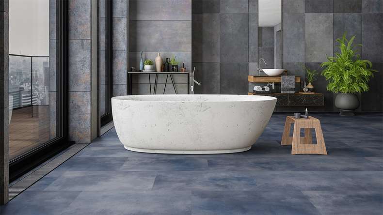 Gerflor click Vinyl - Virtuo 30 Rigid Acoustic Acuarela Ink | integrated impact sound insulation (39101475)