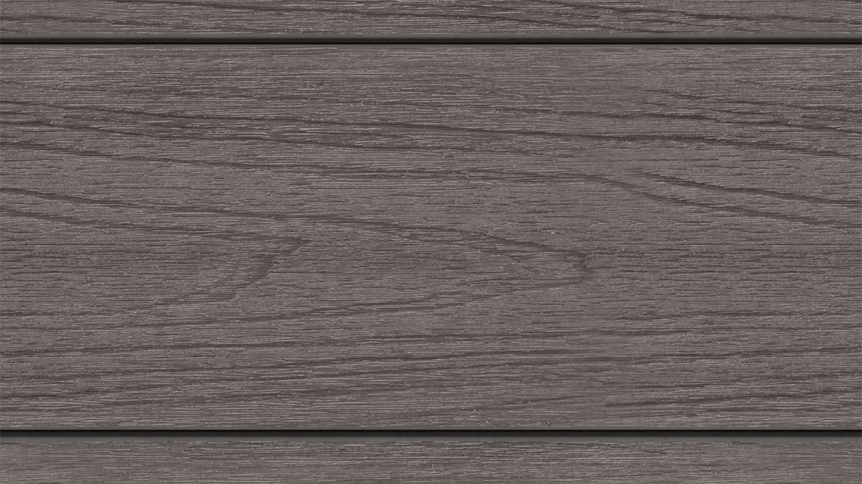 planeo MAXLine Nature - WPC CoEx coated XL decking board hollow chamber - dark grey 3m textured/smooth brushed