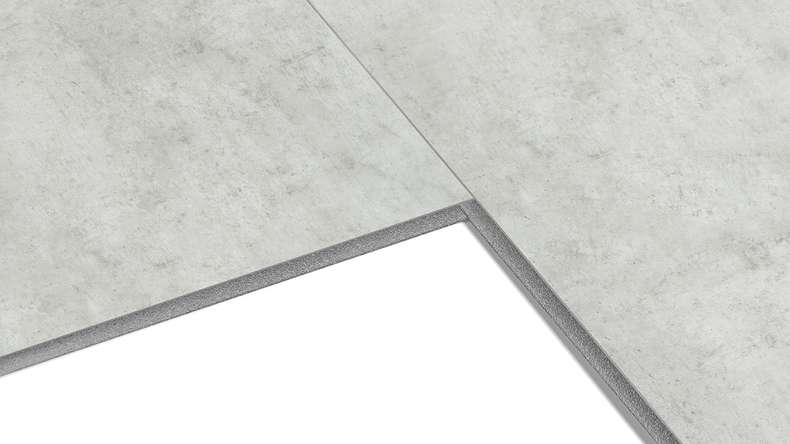 Plastic wall panelling - planeo StrongWall - Grey Cement 37.5 x 65 cm