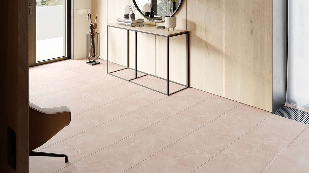 planeo Rigid click vinyl - Stone Botticino light Matt | Impact sound insulation integrated (100P2911MT)