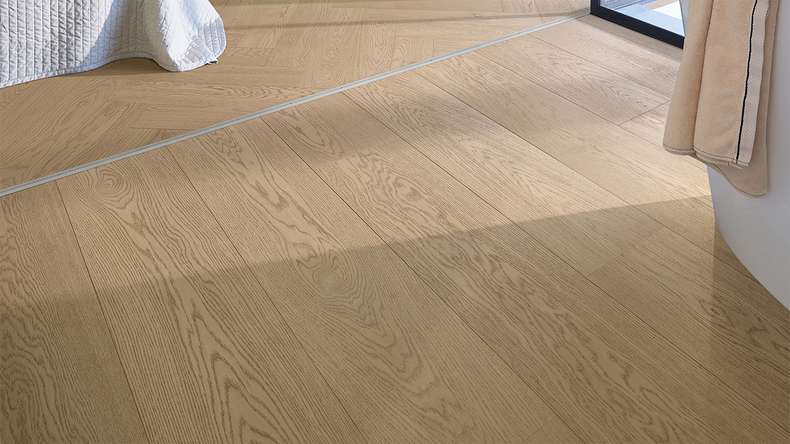 MEISTER Lindura wood flooring HD 400 - 20224 Oak natural sand grey ultra matt lacquered 2200 x 270 x 11 mm (500214-2200270-20224)