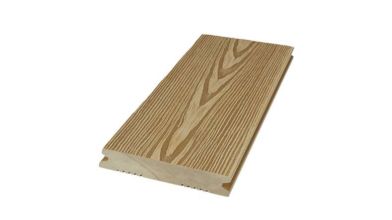 Planeo SolidWood WPC decking board – Earth Brown 4.80 m, French-style/3D texture