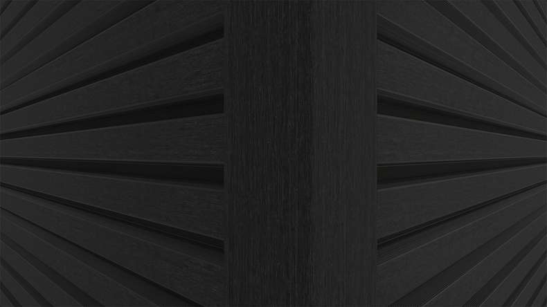 planeo LINEA – Aluminium CoEx external corner profile, black, 3000 x 66 x 66 mm