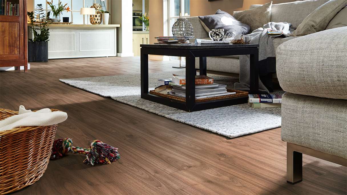 MEISTER Laminate - MeisterDesign LL 150 S Walnut Amore 06389 | Impact sound insulation integrated (600008-2052220-06389)