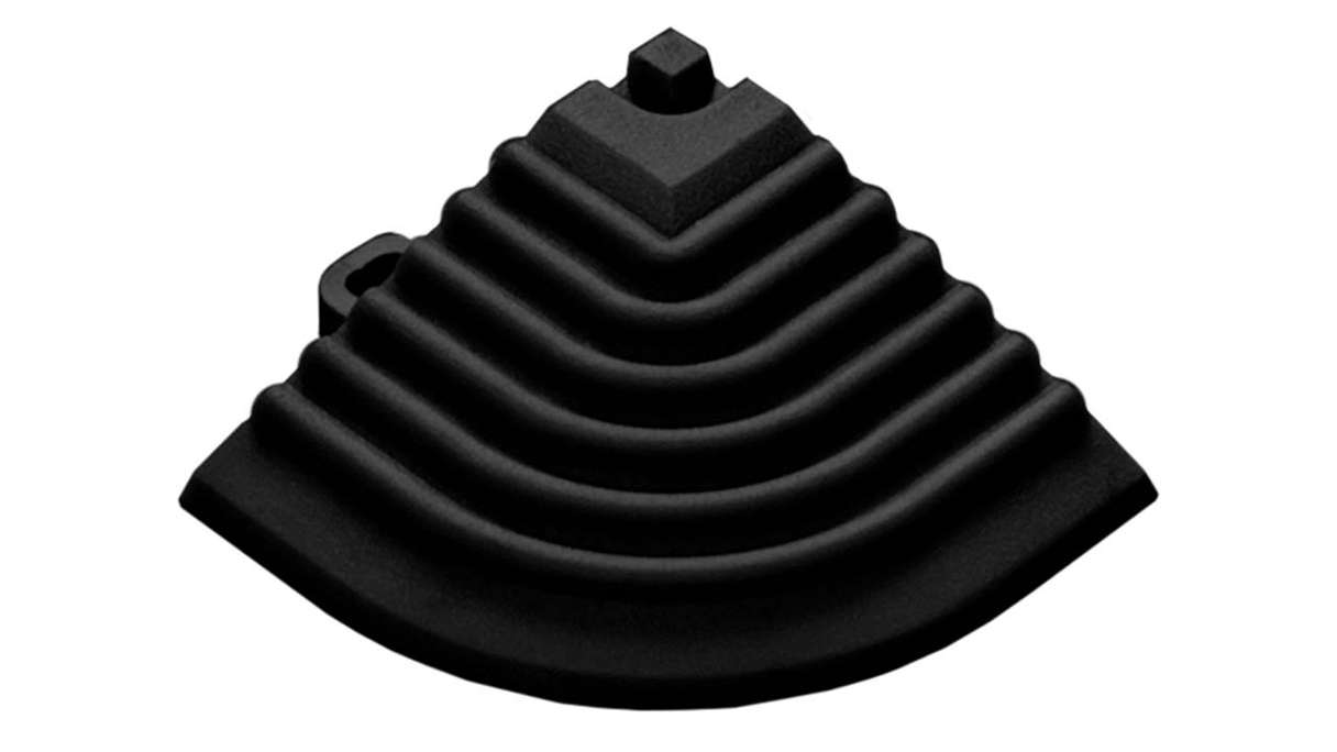 planeo corner piece for 40 x 40 cm click tiles – black