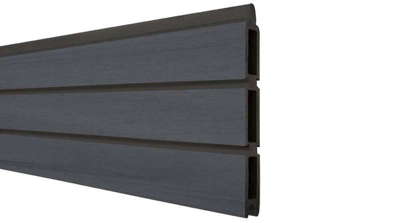 planeo Gardence rhombus door - DIN left 2-leaf stone grey co-ex with anthracite aluminium frame
