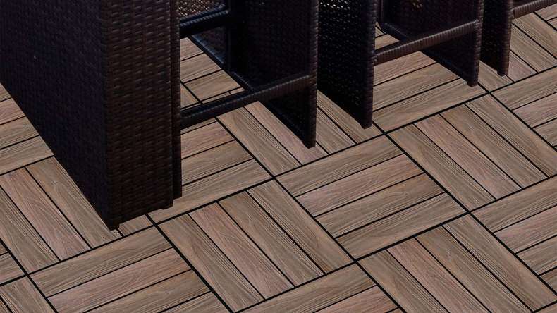 planeo click tile WPC 3D - brown