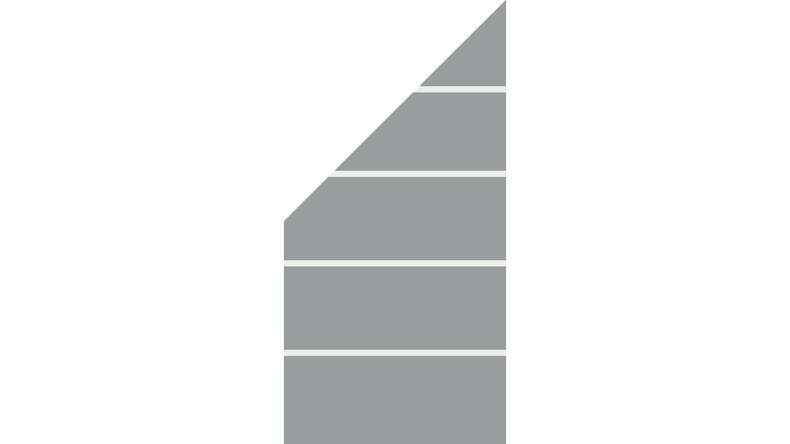planeo Gardence Flair – Angled glass privacy screen, 90 x 180 cm