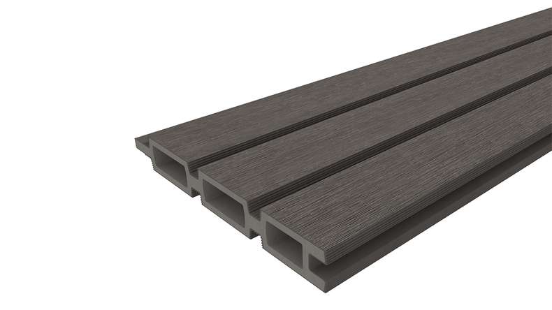 planeo LINEA - WPC CoEx Rhombus plug-in fence dark grey 176 x 183