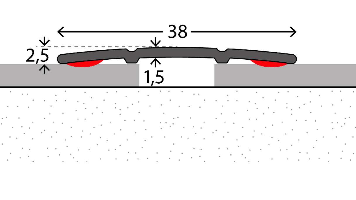 planeo transition profile 231 - 100 cm