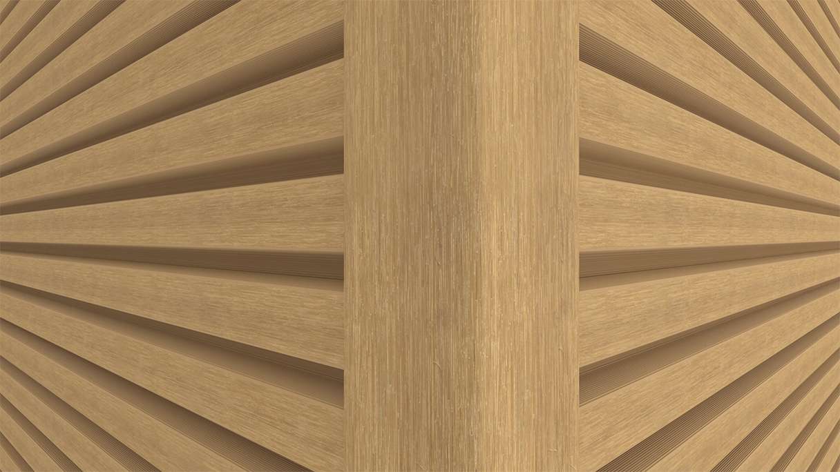 planeo LINEA Slim – WPC CoEx cladding, Sand, 2900 x 215 mm