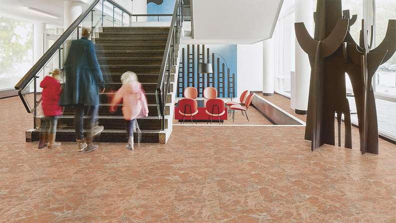 Forbo Allura Material 70 Adhesive Vinyl - Peach Marble (636788DR7_con)
