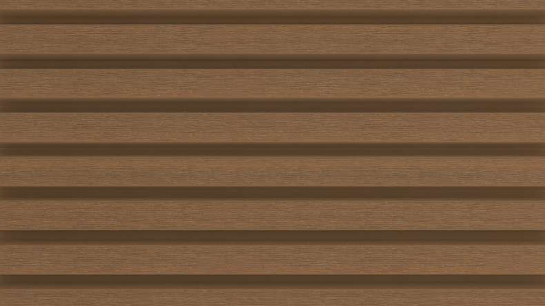 planeo LINEA Slim – WPC CoEx cladding, Burma Teak, 2900 x 215 mm