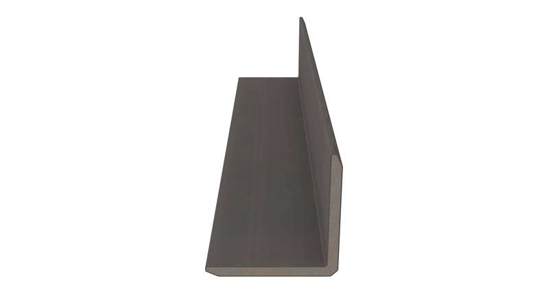 planeo LINEA – WPC CoEx internal and external corner profile, dark grey, 2900 x 55 x 55 mm