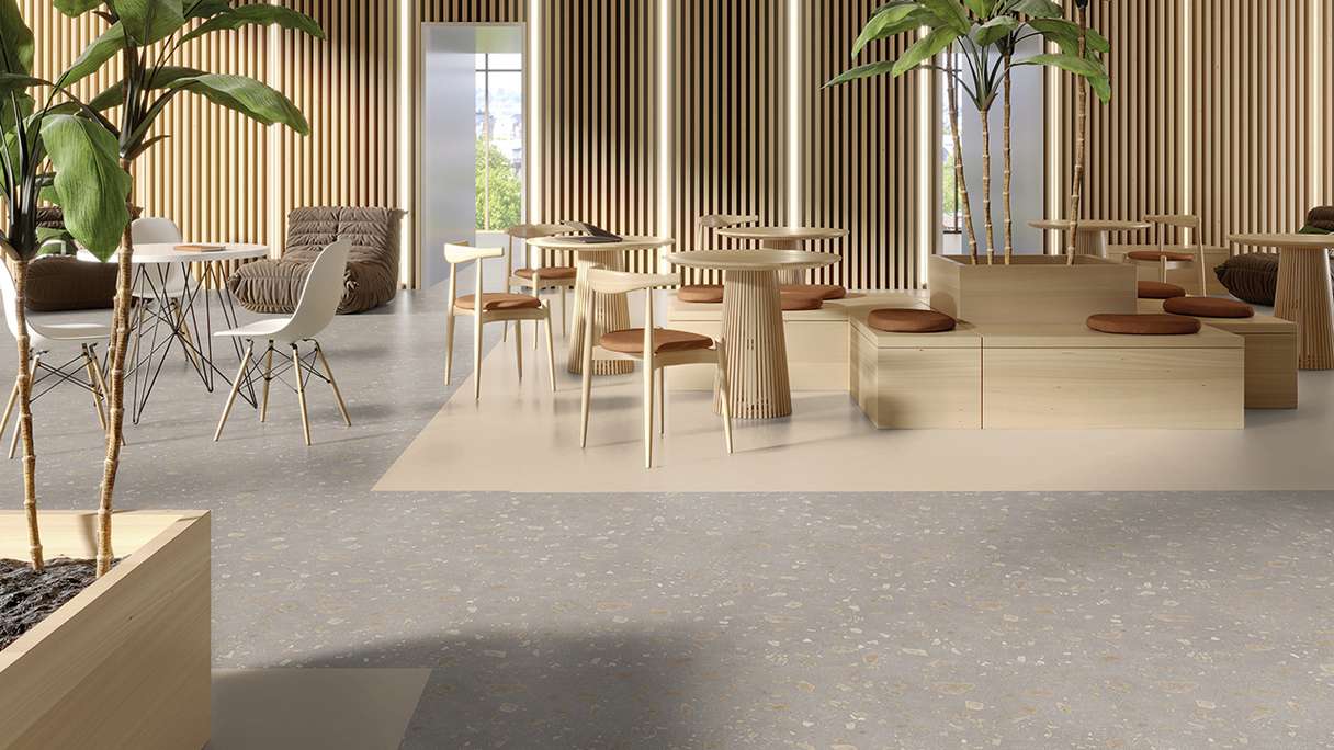 Gerflor Klick Vinyl Rigid - Creation 55 Clic Acoustic Urban Street Cream | Impact sound insulation integrated (61261565)