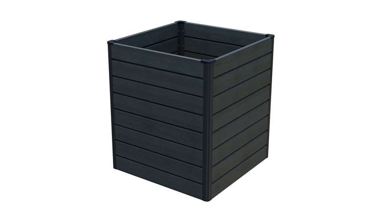 planeo BPC-Rhombus raised bed Cube - Stone grey co-ex. 70 x 70 x 79 cm
