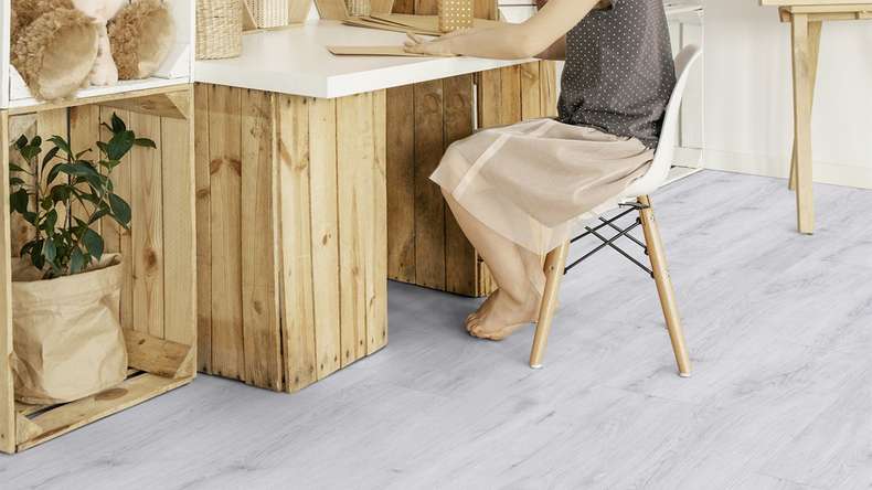 Gerflor click Vinyl - Virtuo 55 Rigid Acoustic Sunny Snow | integrated impact sound insulation (39051477)