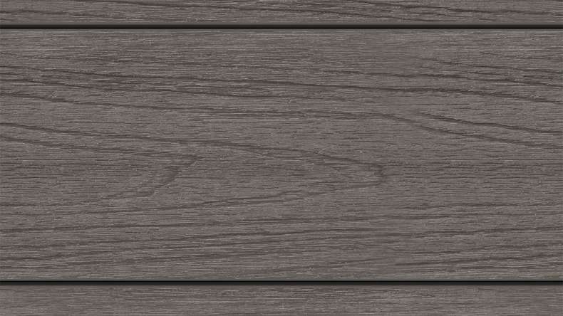 planeo MAXLine Nature - WPC CoEx coated XL decking board hollow chamber - dark grey 3m textured/smooth brushed