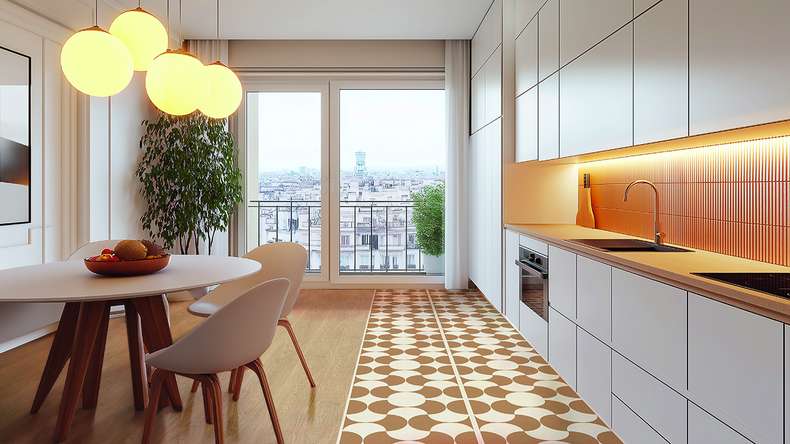 Gerflor adhesive vinyl - Creation 40 Lounge Oak Beige | Synchronised embossing