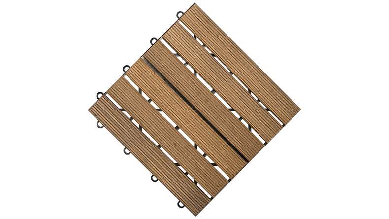 planeo click tile Thermo ash - 6 grooved slats