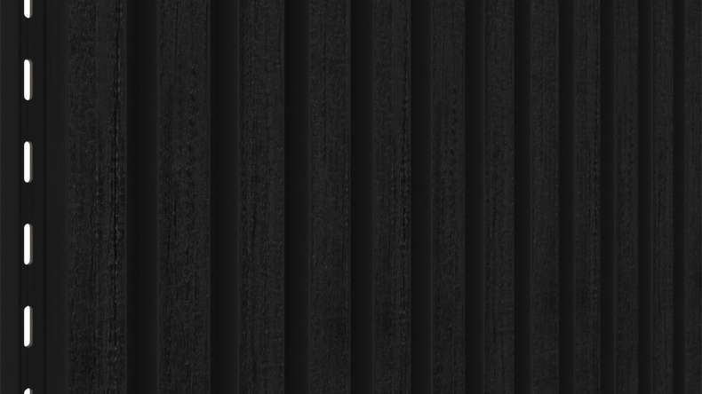 planeo LINEA Slim – WPC CoEx cladding, black, 2900 x 215 mm