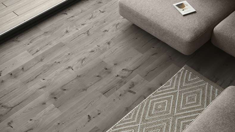 SKAVA rigid click vinyl - Home Grey Oak | integrated impact sound insulation (LO-1090)