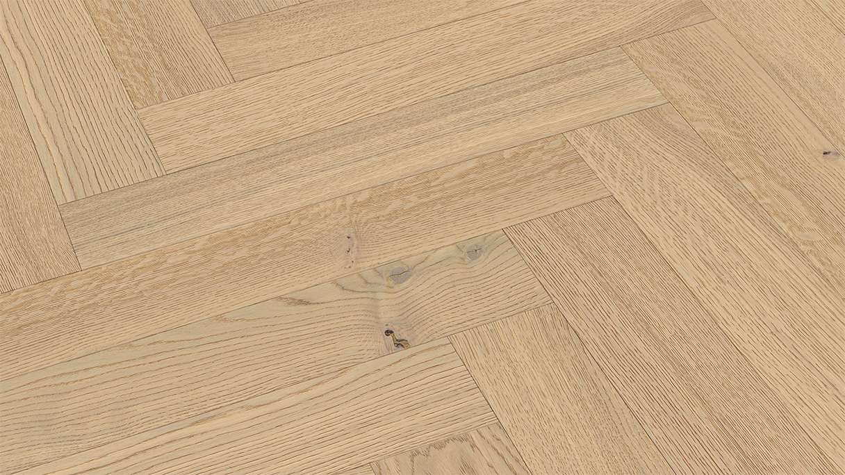 MEISTER Lindura wood flooring HS 500 - 20231 Oak classic cream white ultra matt lacquered 700 x 140 x 11 mm (500010-0700140-20231)