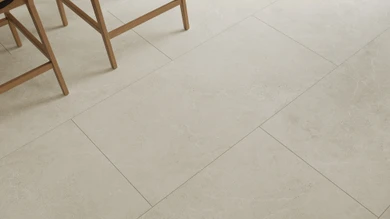 planeo Rigid click vinyl - Jura White XXL tile | integrated footfall sound insulation (DF-KF-894-030)
