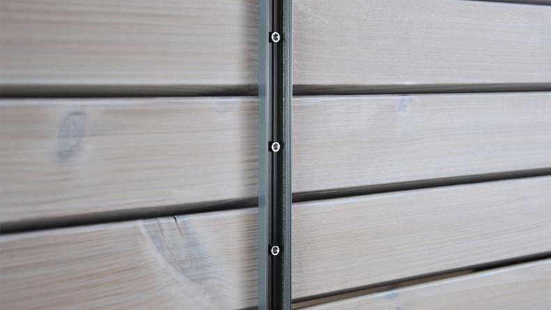 planeo Build privacy fence mounting set 24-27 mm anodised E6/EV1