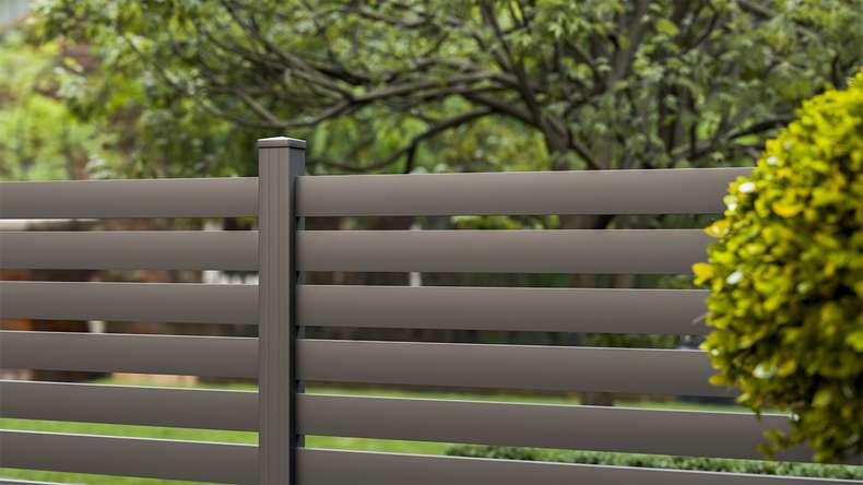 planeo Gardence Metallic Edge - Aluminium Garden Fence Square Anthracite | DB703