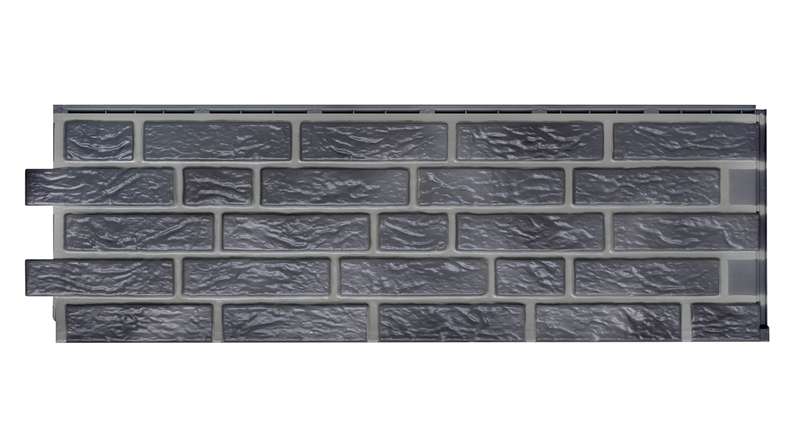 Zierer facade cladding clinker facing NB2 - 1130 x 359 mm anthracite flamed GRP